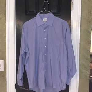 Eagle Shirtmakers blue button down 17 1/2 34/35 *